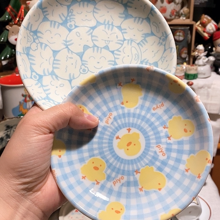 二个一起蛋糕盘小盘子