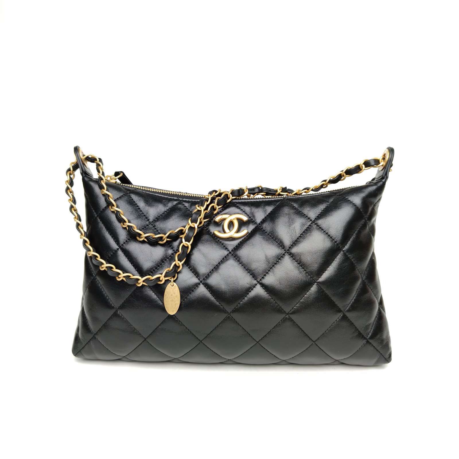 未使用 Chanel/香奈儿 小花6欢 25S hobo 腋下包 33cm 芯片开