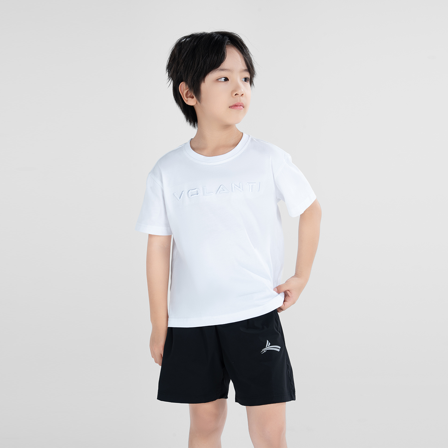 沃兰迪kids美式运动短袖夏季短袖透气圆领字母印花男T恤运动