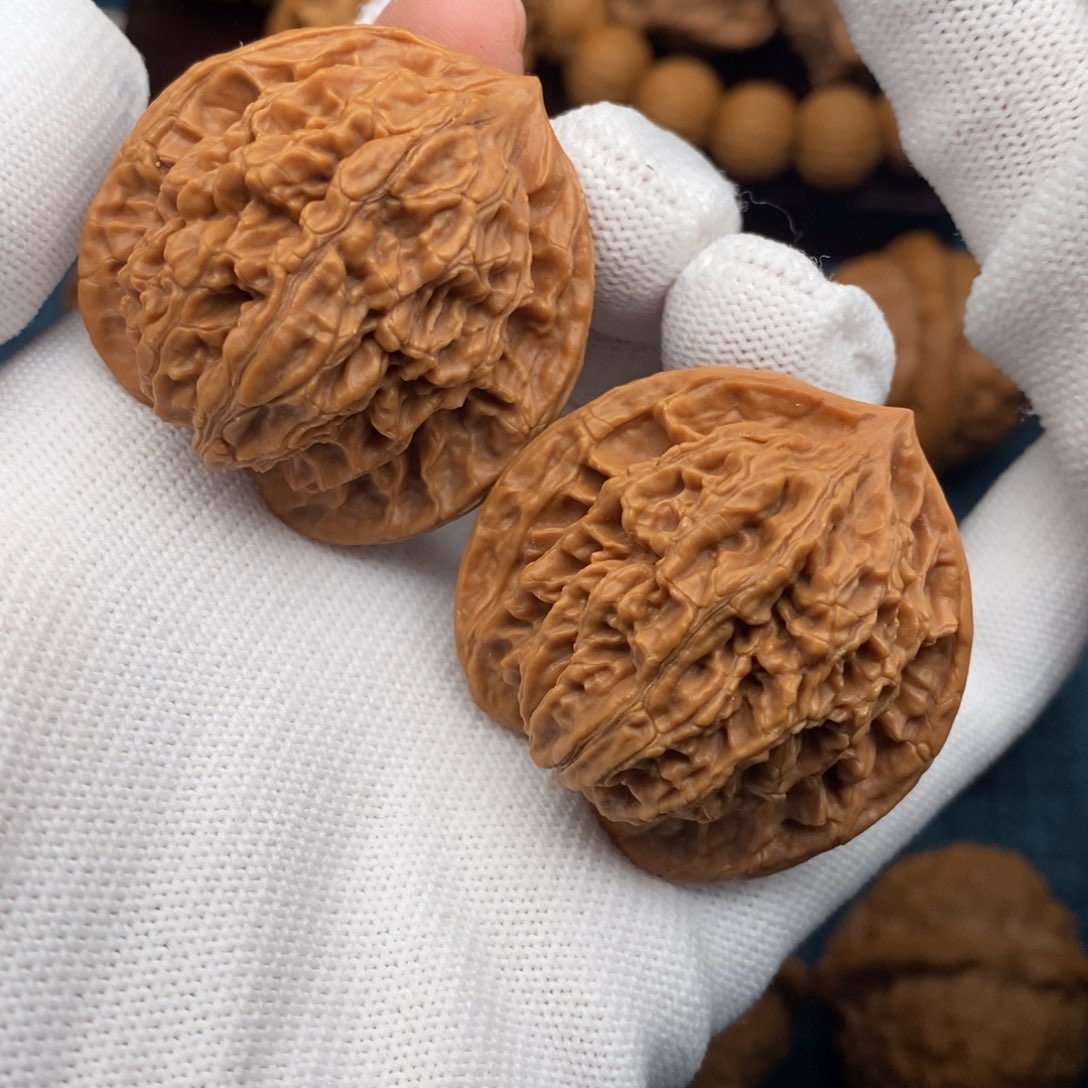 文玩核桃把件40老树盘龙纹狮子纹