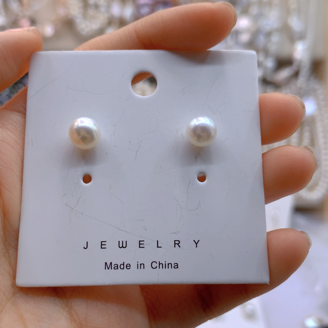 淡水珍珠耳饰银S925镶嵌