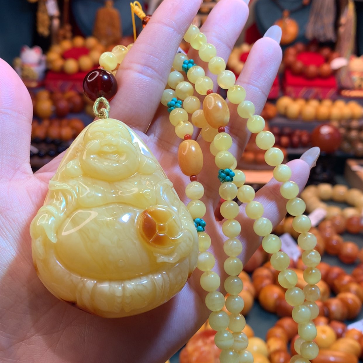 【闪购商品】蜜蜡吊坠(赠链)未镶嵌