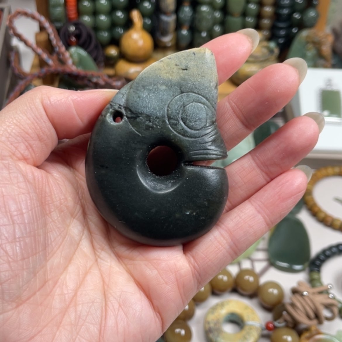 【闪购商品】岫岩河磨玉（透闪石质玉）手把件未镶嵌