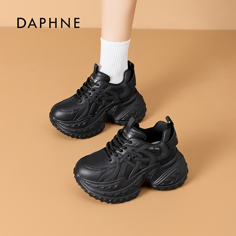 Daphne/达芙妮女鞋2025秋季新款老爹鞋厚底增高休闲时尚百搭运动