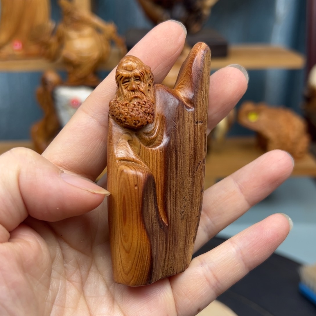 木崖柏木摆件手把件