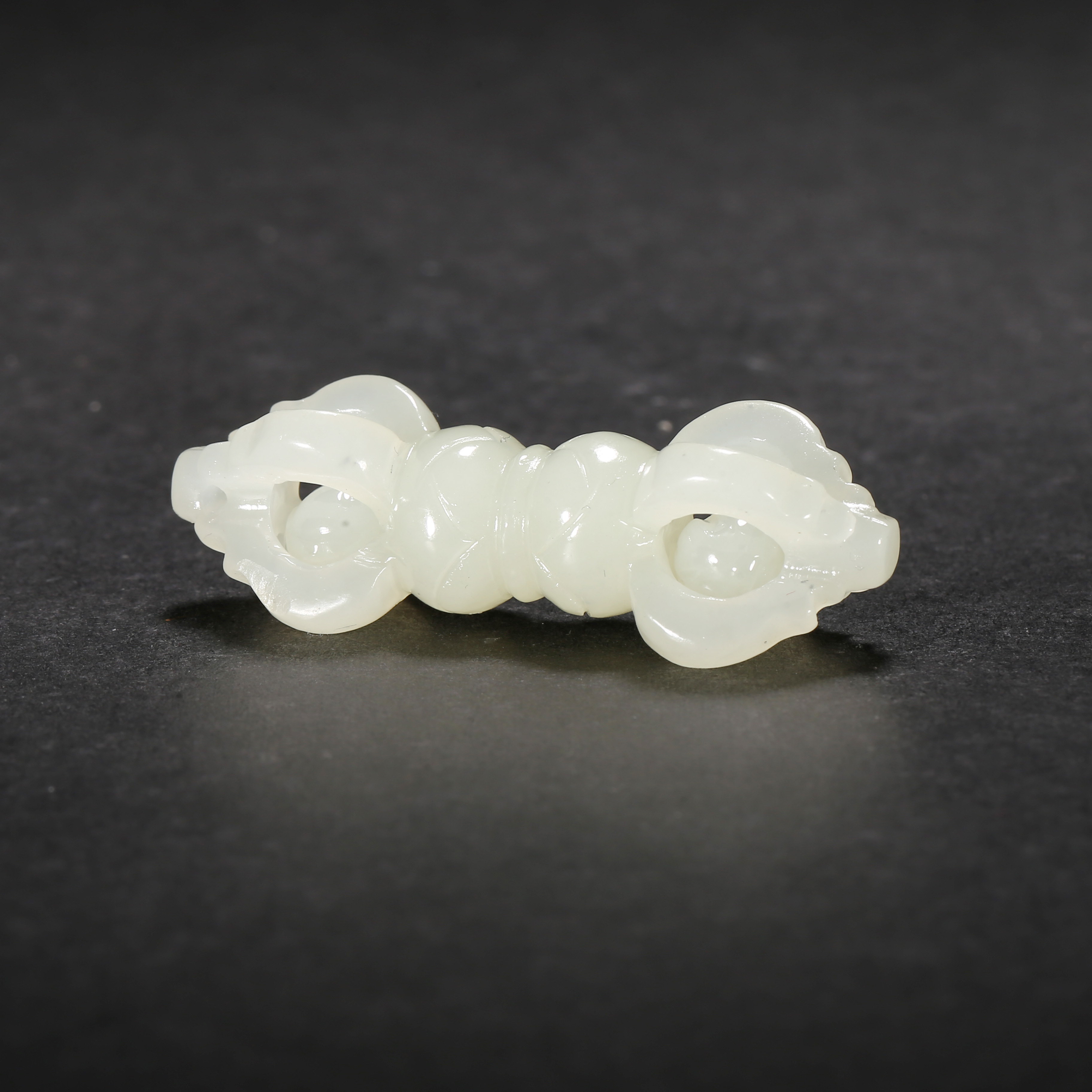 清代*白玉杵挂件/10JTY3329/和田玉【北京文博】