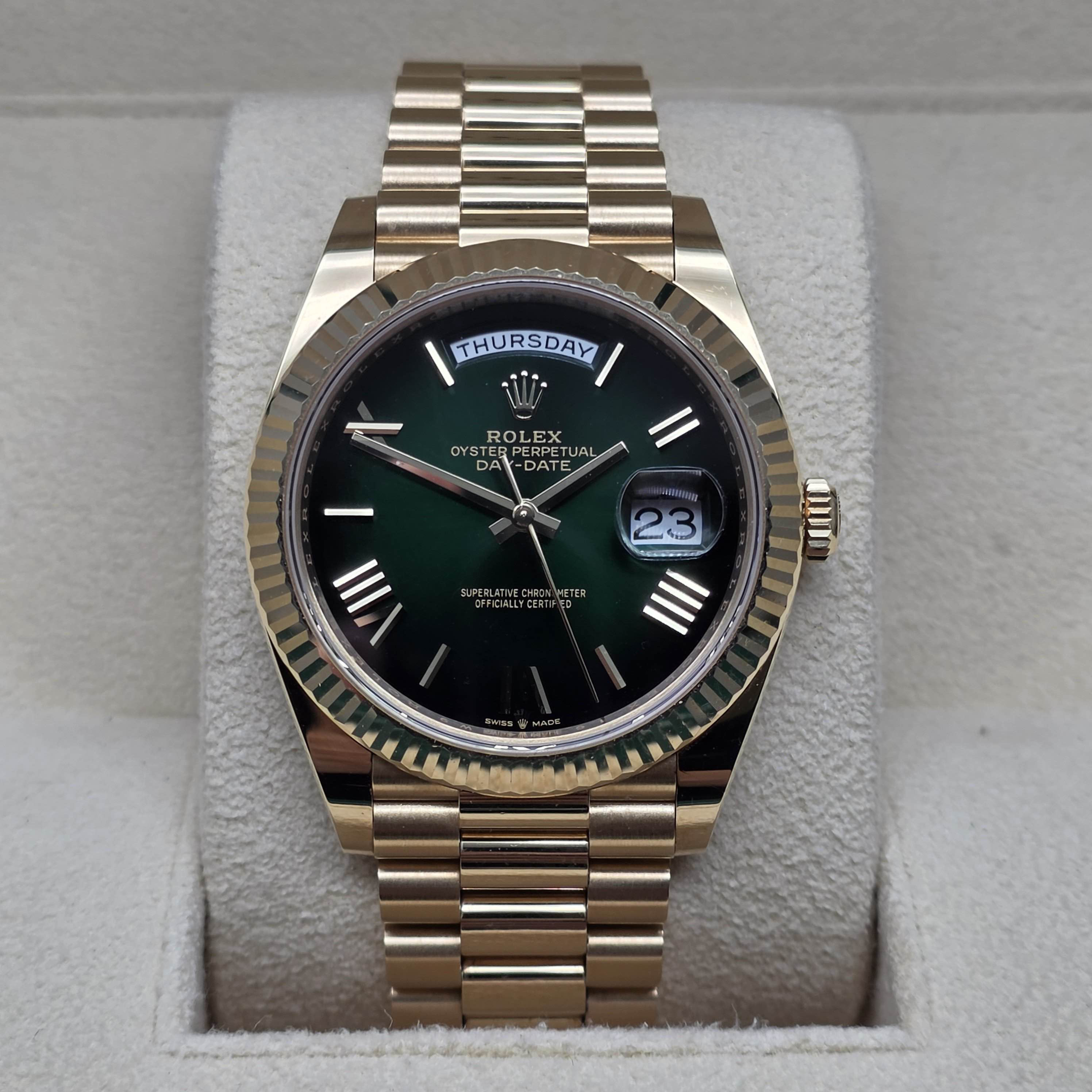 99新 Rolex/劳力士 劳力士/228228烟熏绿/25年二手全套