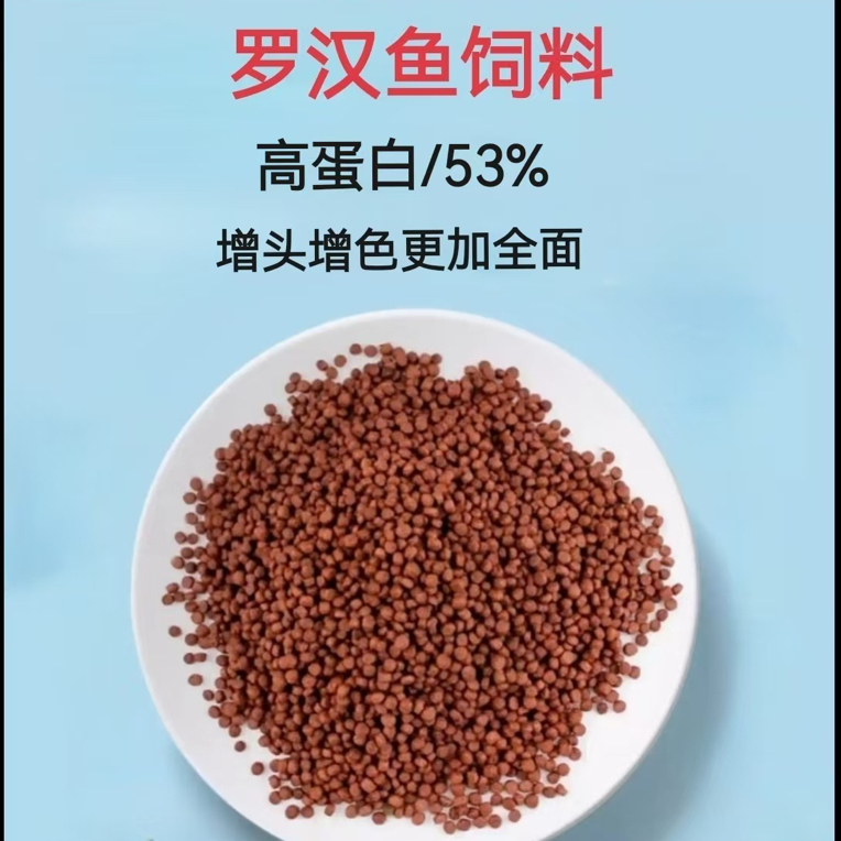 高蛋白罗汉鱼亚成专用饲料增头增色颗粒上浮型鱼粮