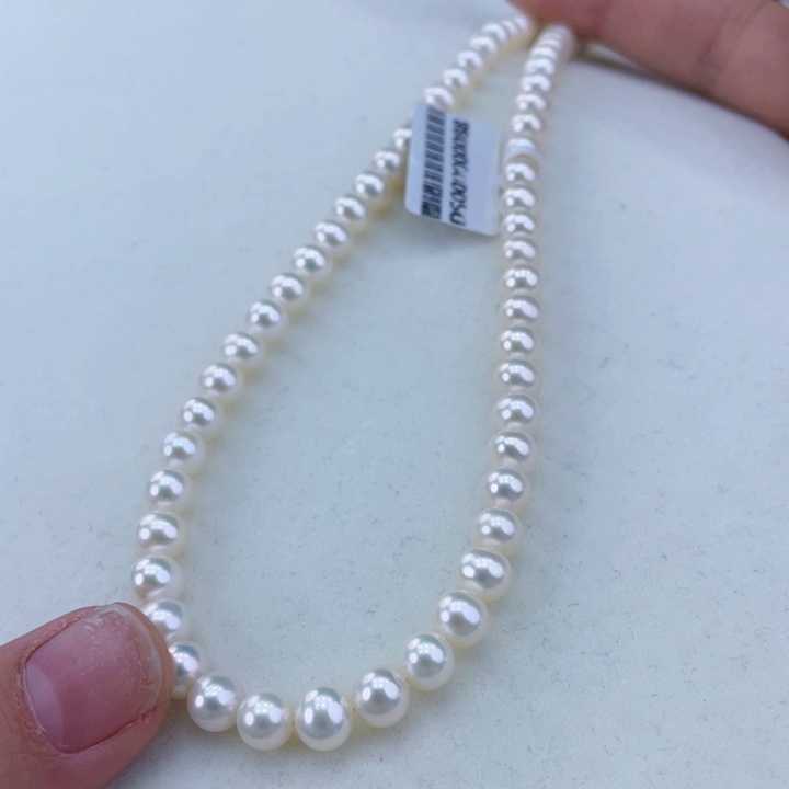 淡水珍珠颈饰银S925镶嵌卡6-7炫彩高品