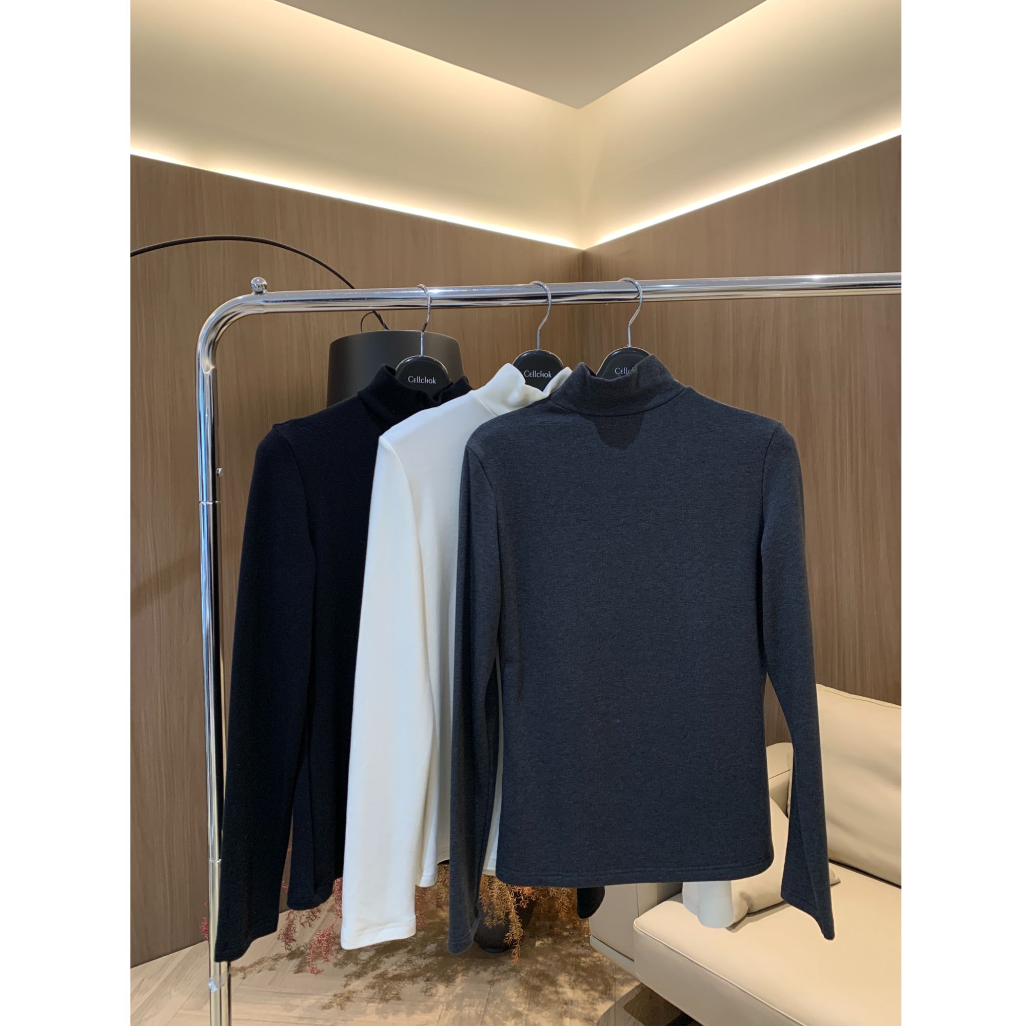 彭剩饭饭2 秋冬新款半高领纯色修身显瘦打底衫YK0232