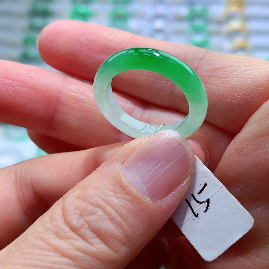 翡翠戒指未镶嵌15号