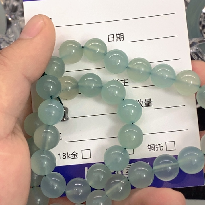 翡翠未镶嵌手链天然缅料A货