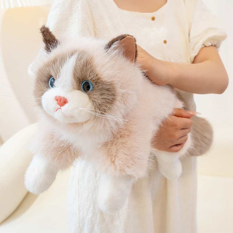 可爱会叫的仿真布偶猫咪毛绒玩具公仔送女孩生日礼物陪睡娃娃儿童