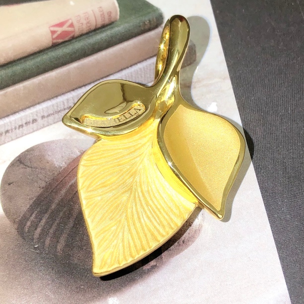 【皇冠轻奢】18k金  | 意大利进口立体金叶子吊坠 家大叶大百搭