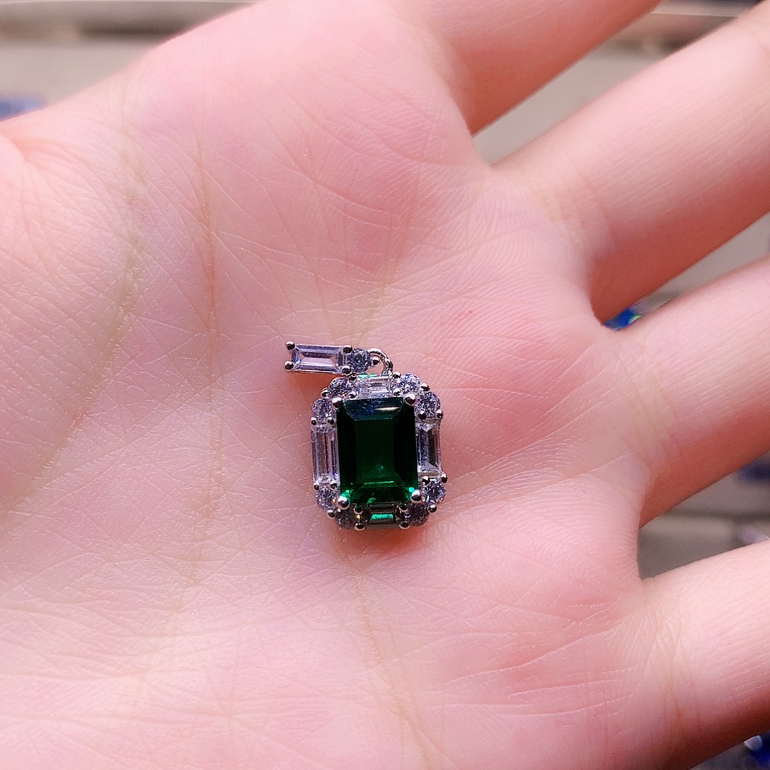 吊坠925银绿色时尚吊坠