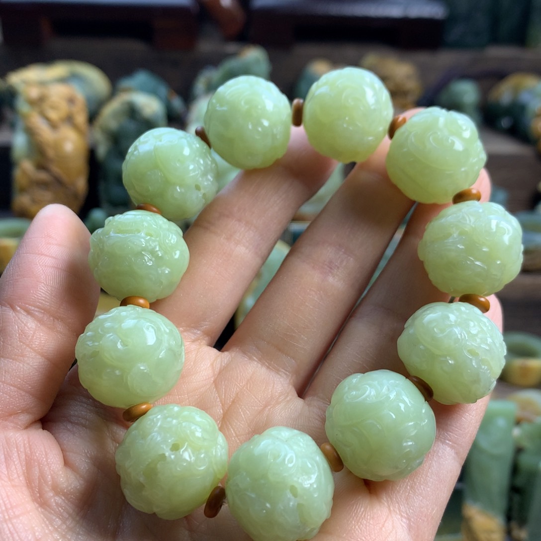 岫岩老玉（透闪石质玉）手串未镶嵌彬*