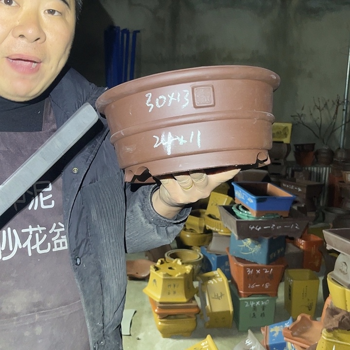 紫砂花盆紫砂等传统