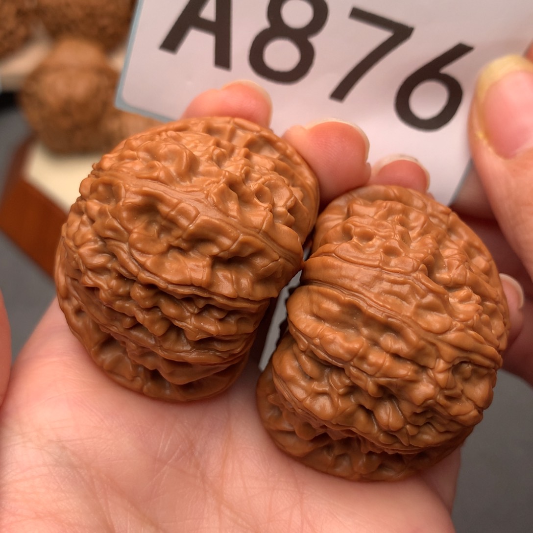 文玩核桃把件42球白