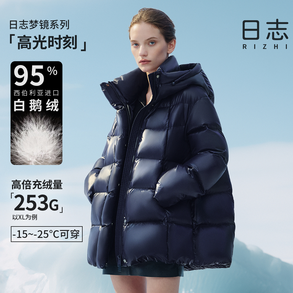 日志【梦镜】西伯利亚冰原白鹅绒连帽鹅绒服AD54Y603