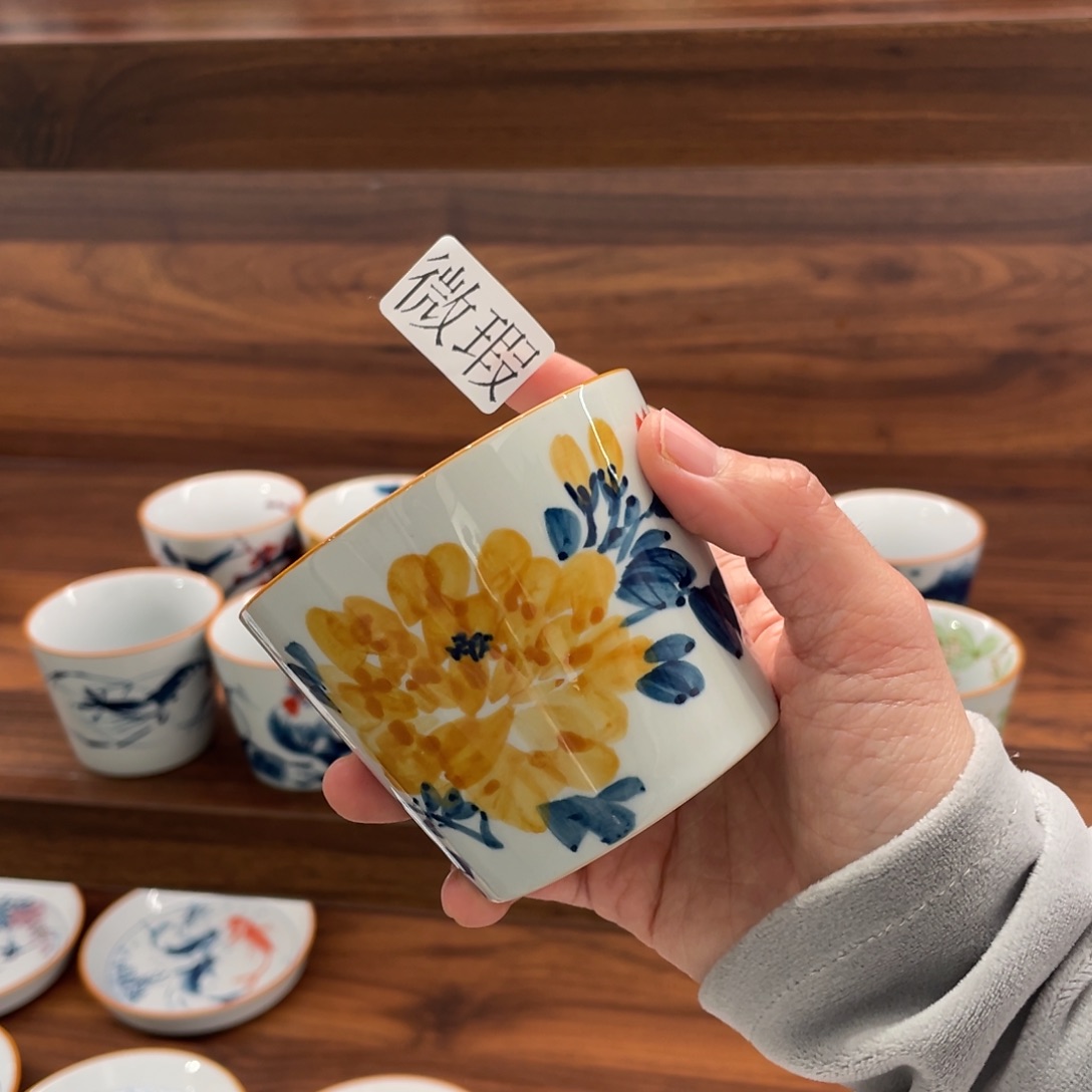 微瑕纯手绘釉下彩