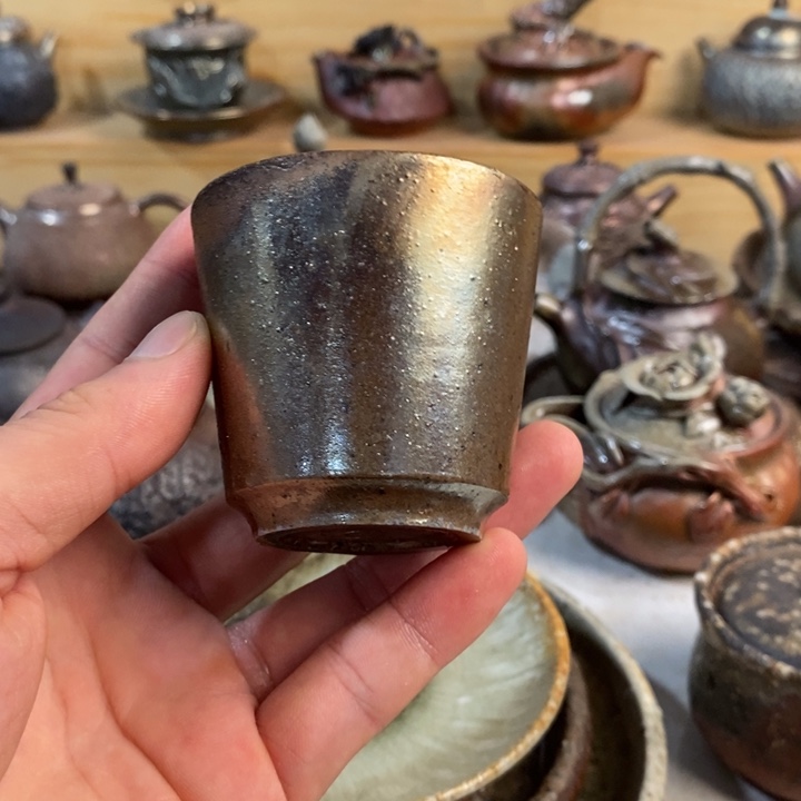 杯柴烧手工制作的小