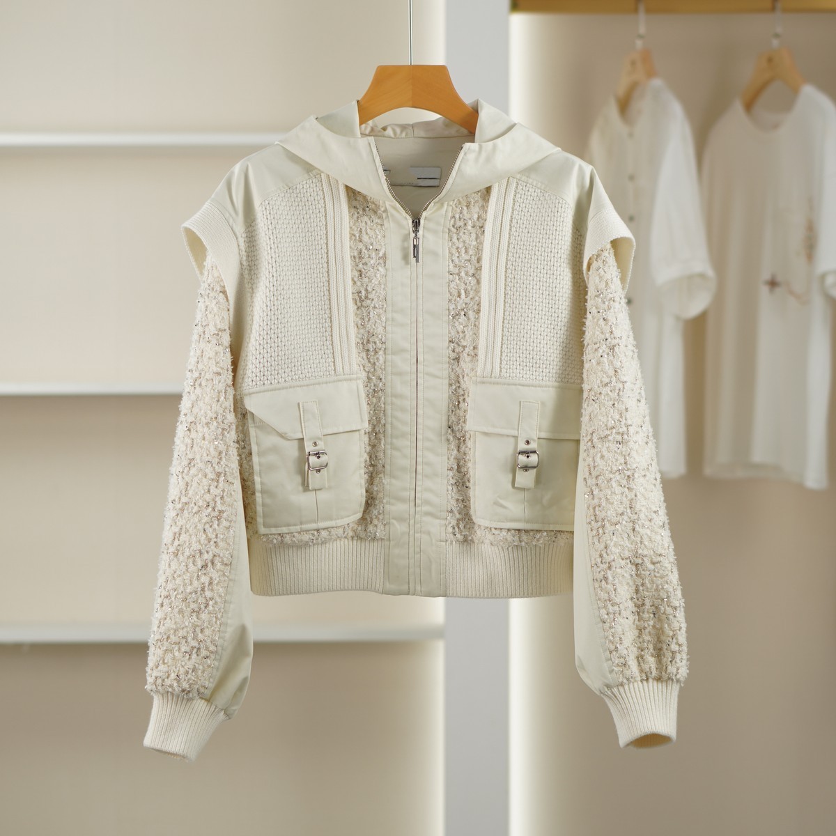 【麦笛11】5050817拼接设计外套春季女装专柜撤柜（微瑕