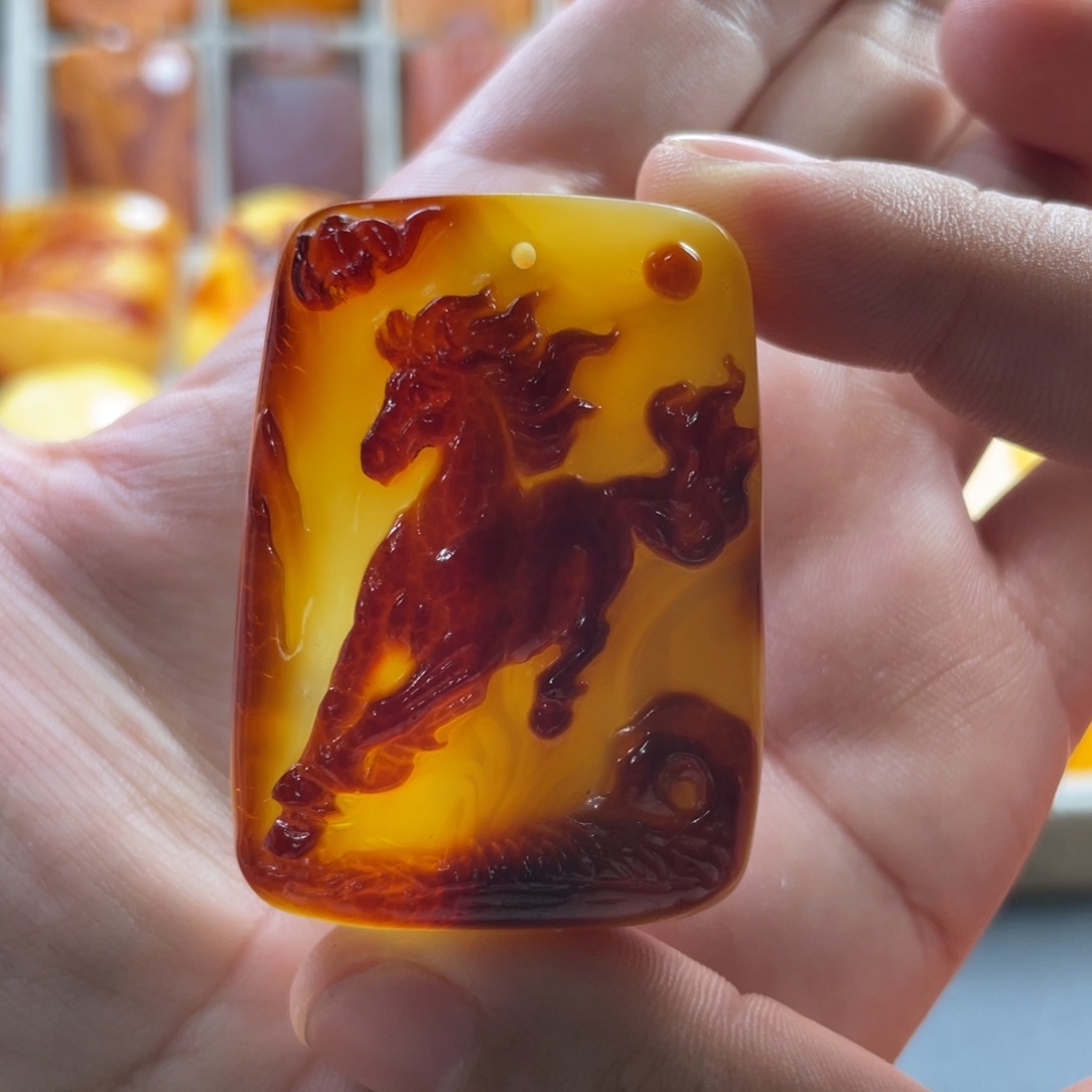 定制琥珀未镶嵌定制款天然琥珀蜜蜡
