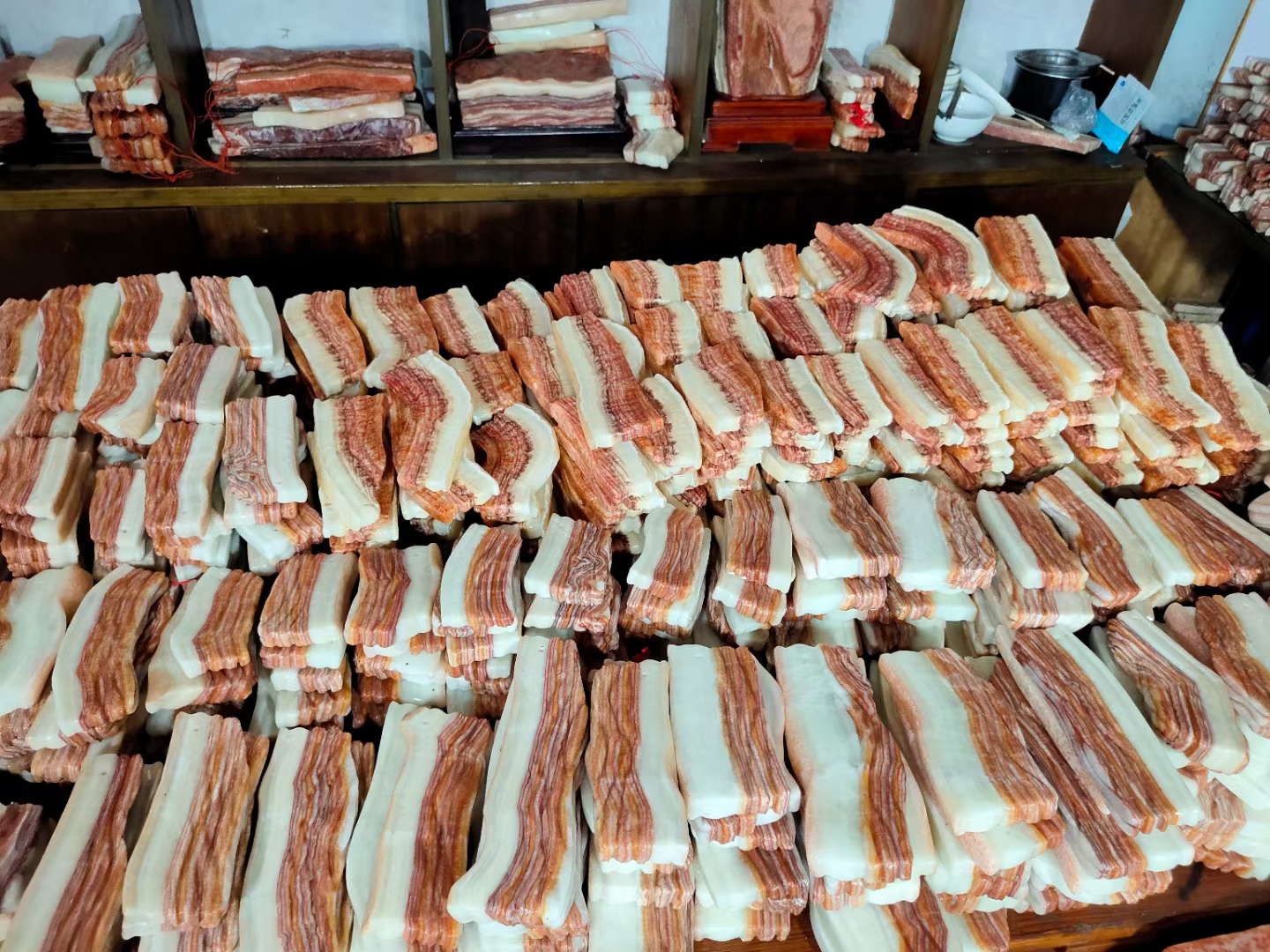 广西天然猪肉石，富贵肉，家居装饰。