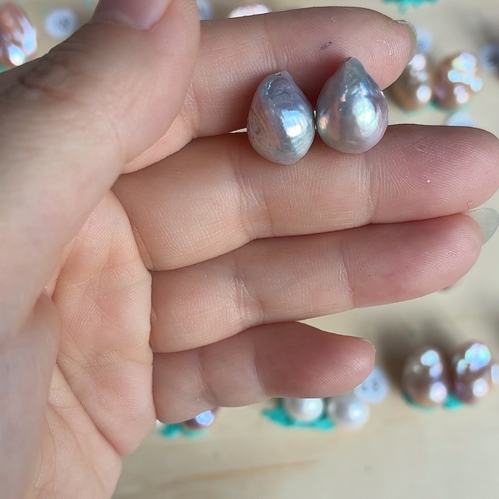 朱***绣耳饰淡水珍珠银S925镶嵌