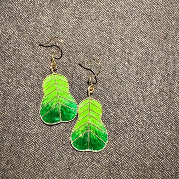 非金属布艺耳饰 孤品扇子纯手工耳环古典古风复古百搭耳环