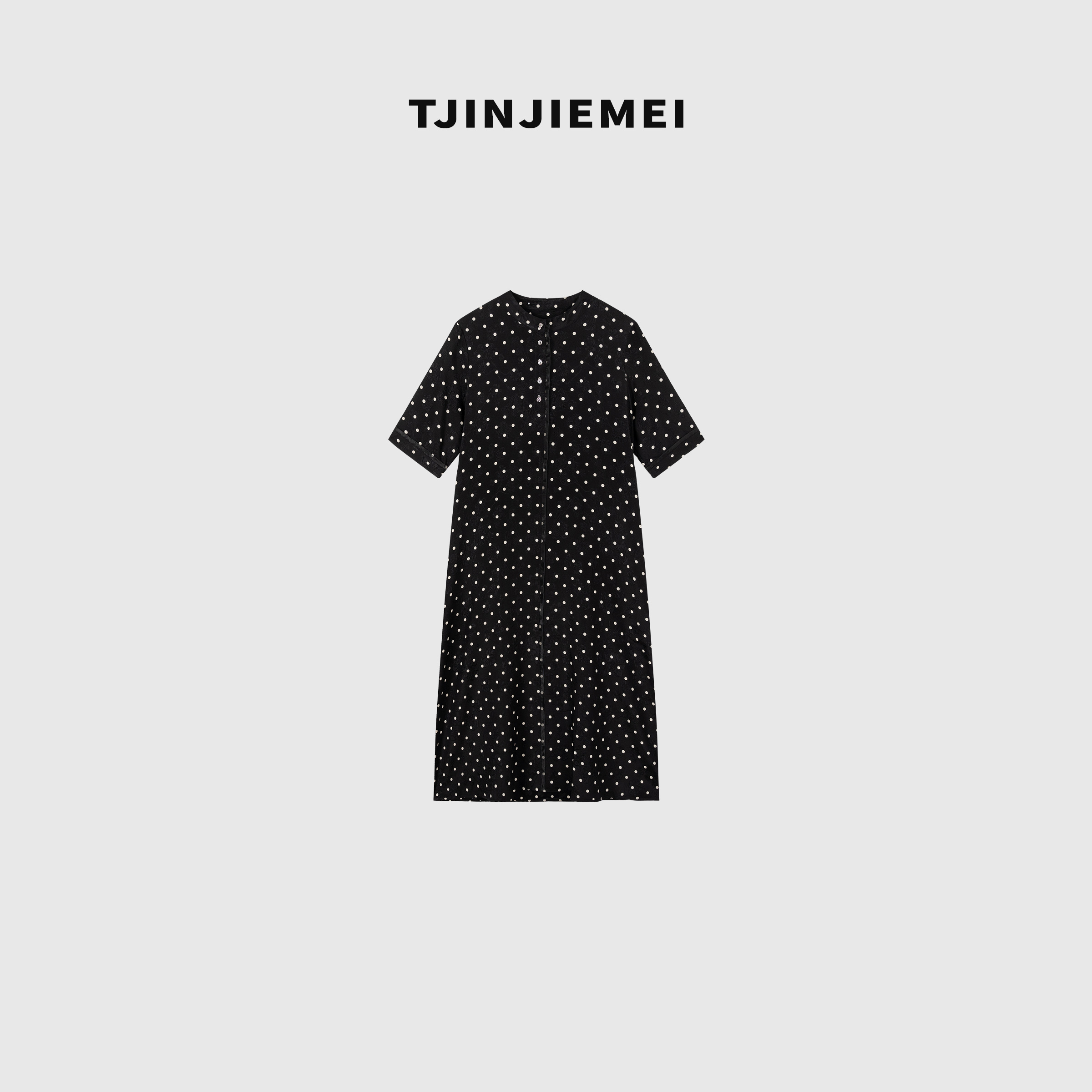 T井姐妹【提花真丝】气质休闲百搭桑蚕丝连衣裙LYQ2504-2581010-1