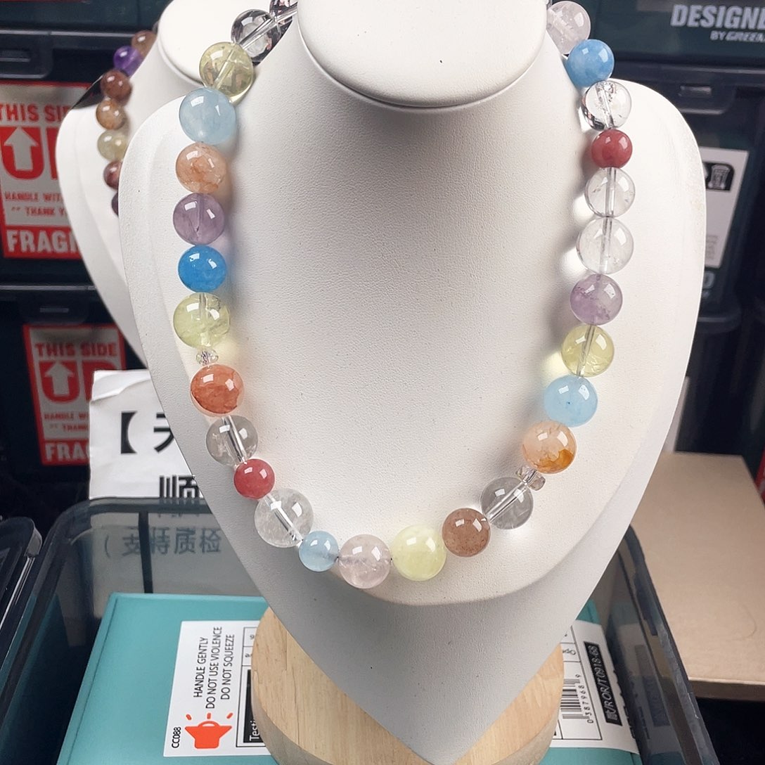 烟晶银S925镶嵌手链