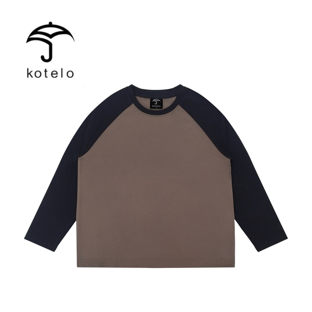 Kotelo自制撞色拼接纯棉长袖T