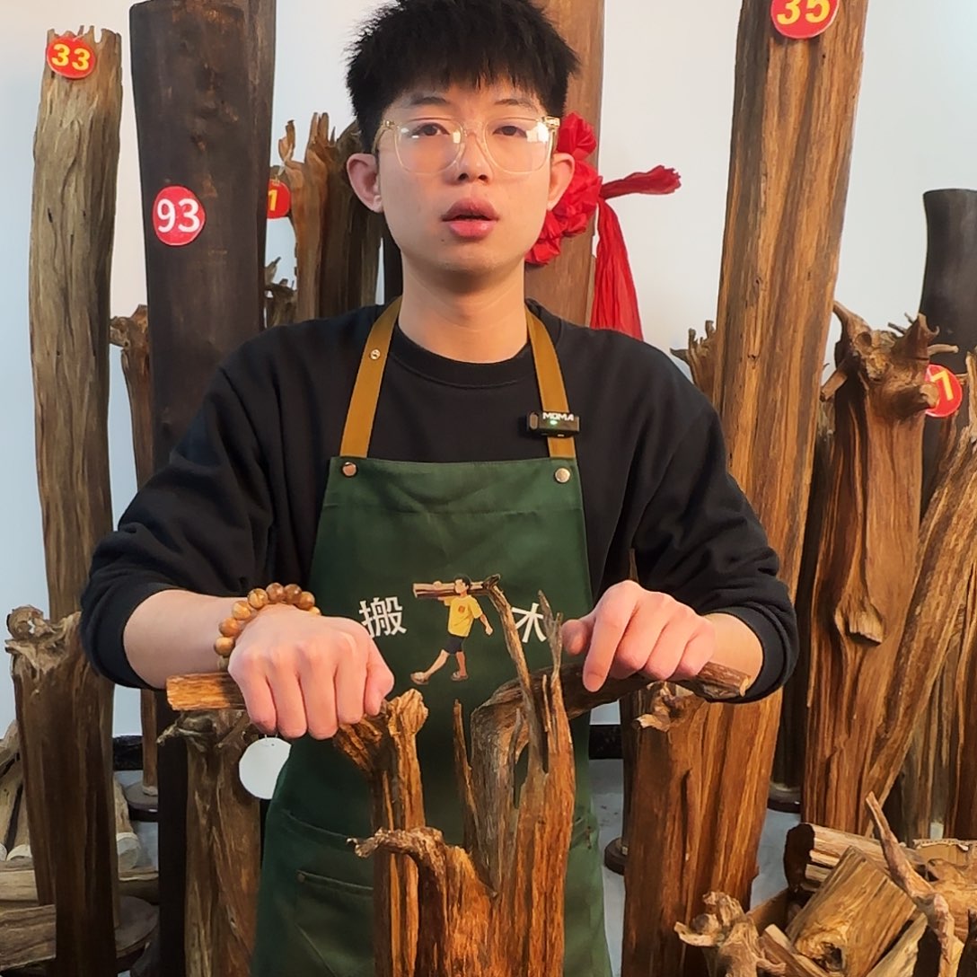 沉香摆件天然沉香原木摆件➕底座