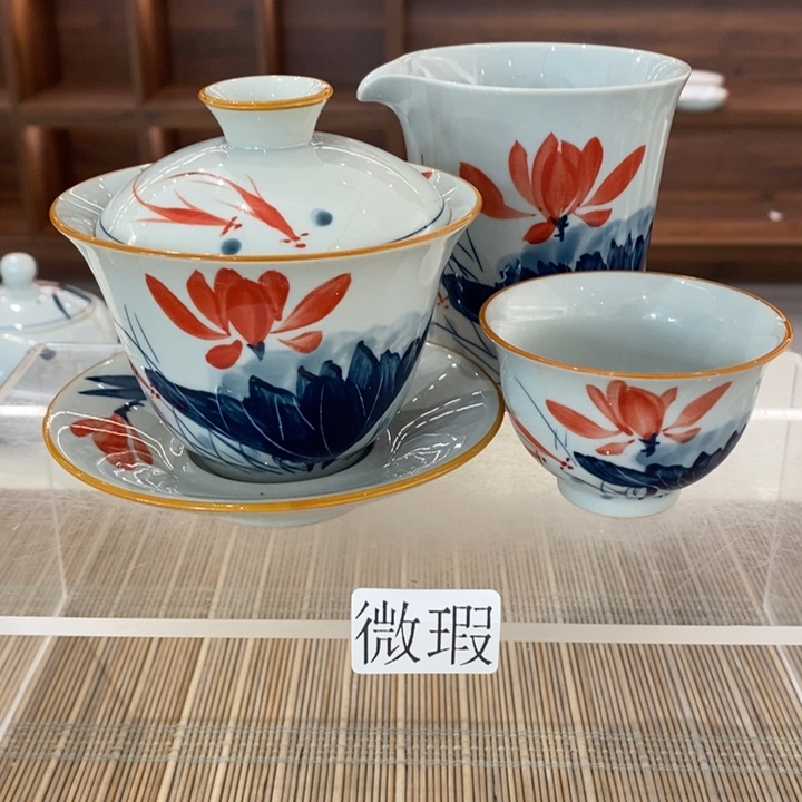 釉下老陶泥手工绘制