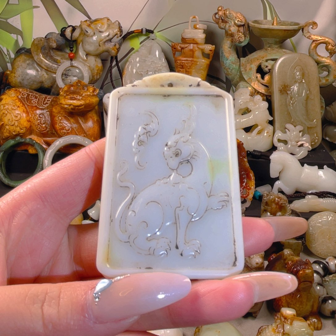 和田玉挂件未镶嵌16