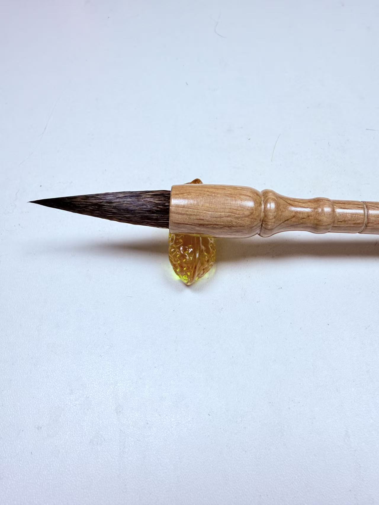 松鼠尾毛出锋4.3口径1.1宜书宜画书法作品高质量中楷级毛笔