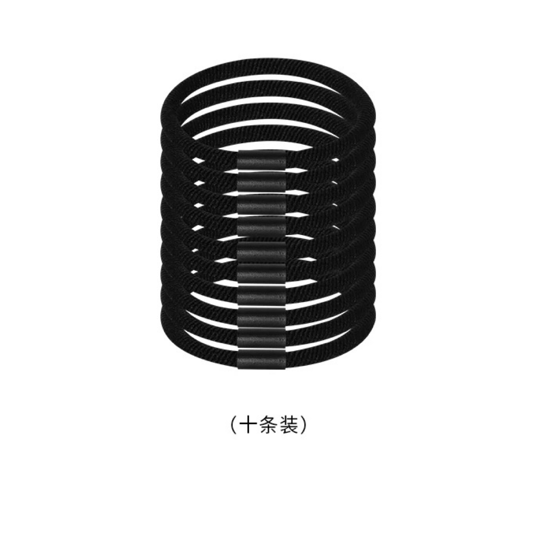 发圈高弹力发绳黑棕简约耐用扎头发头绳皮筋少女