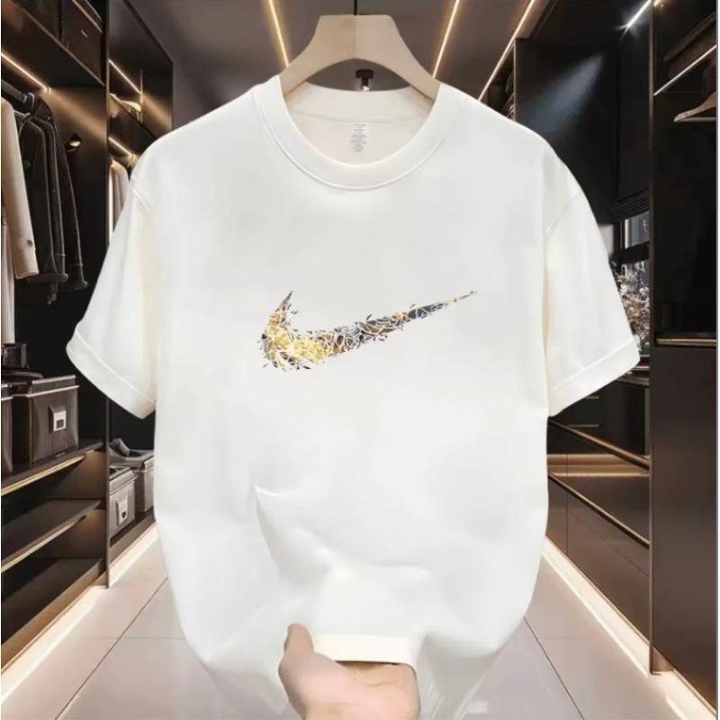 爆款男士t恤情侣装潮流夏季新款男款短袖T恤男生轻奢痞帅男装-A17