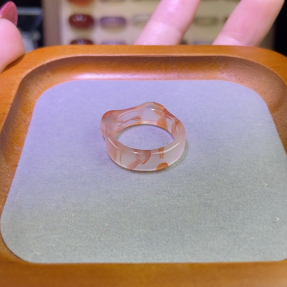 玛瑙/玉髓合金戒指港17直径18不退换