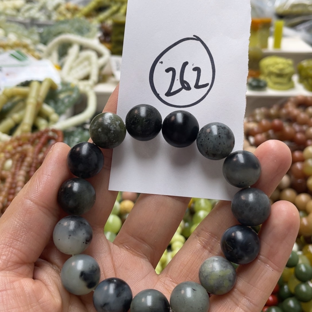 蛇纹石玉手链未镶嵌