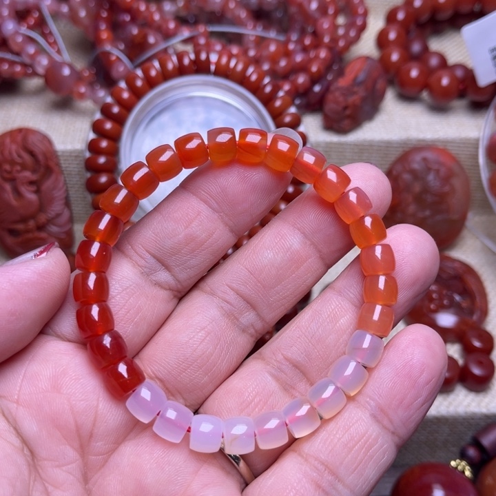 南红玛瑙未镶嵌手链7 M