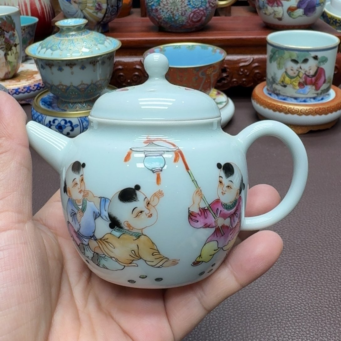 瓷片景德镇仿古手工制作精品展示