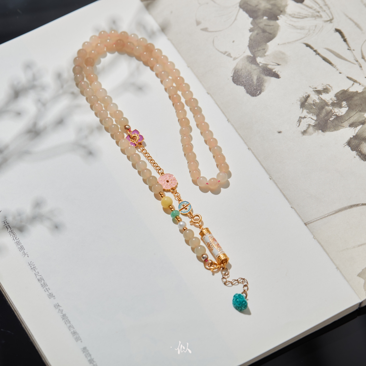 L【点春枝】·似梓珠宝· 藕粉项链  SZCC2540583