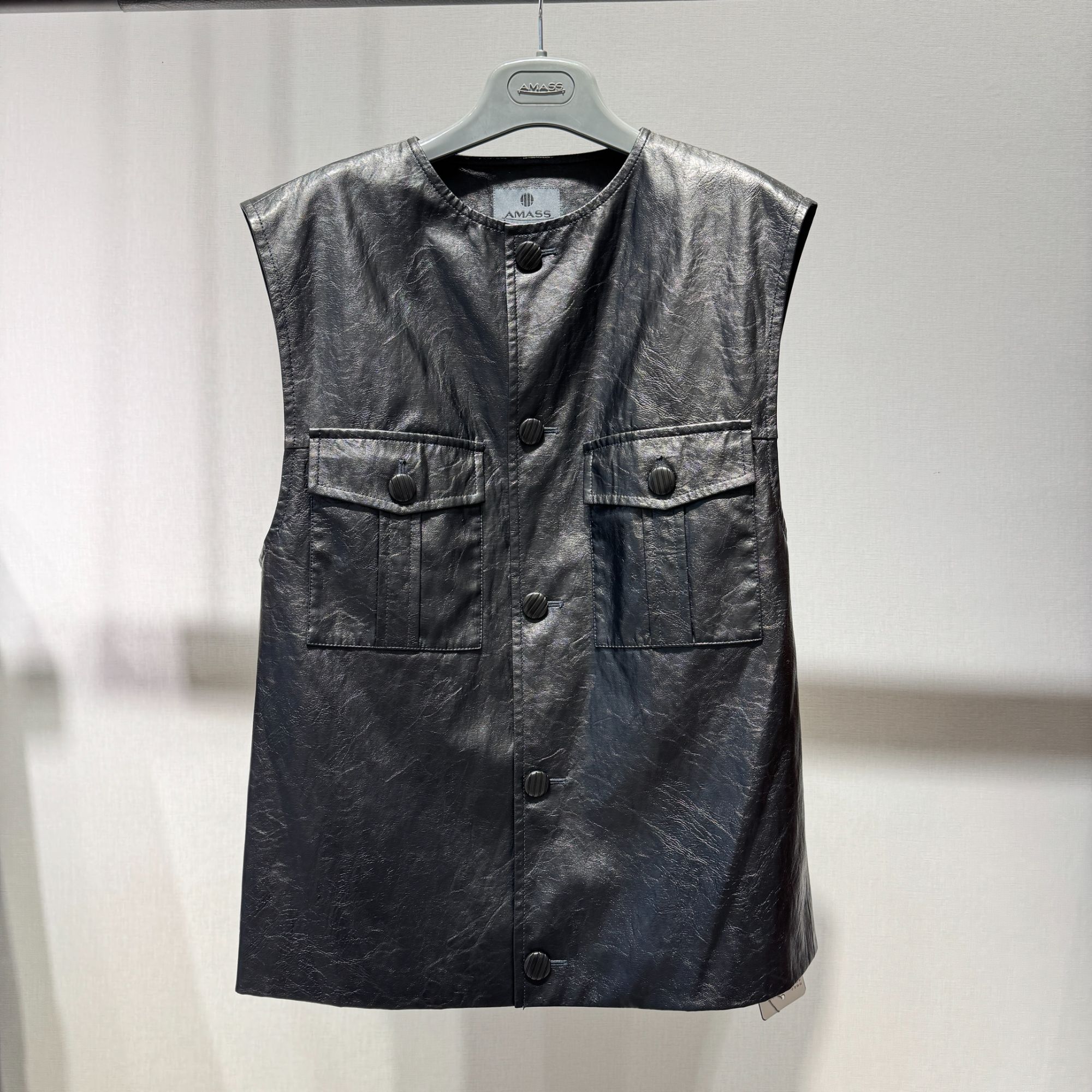 AMASS/阿玛施 潮流马甲个性黑色540032