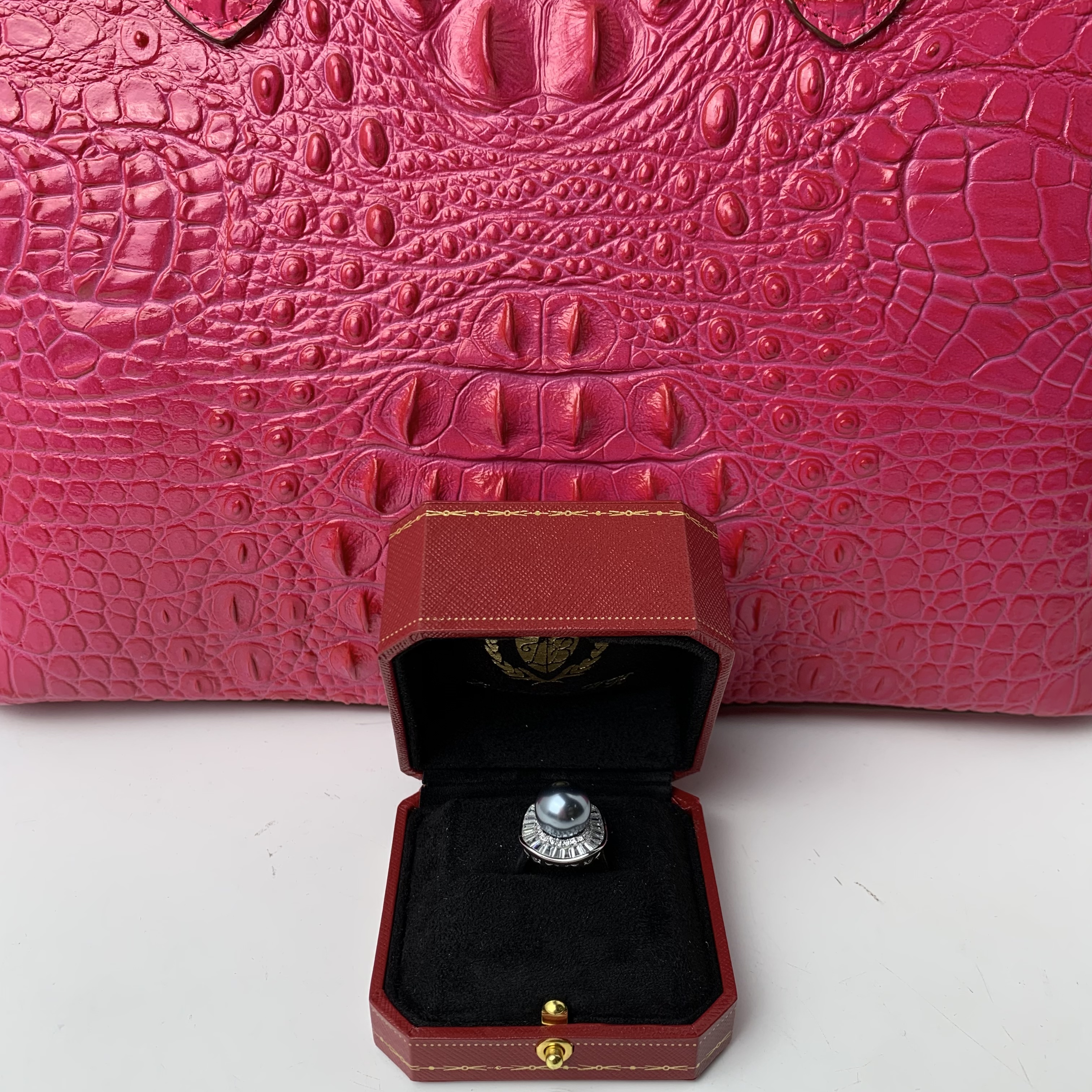 4062灰色气质优雅女士戒指