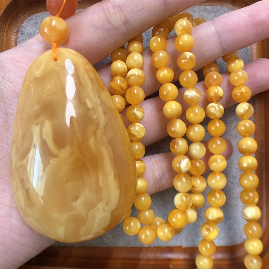 蜜蜡项链未镶嵌蜜蜡吊坠