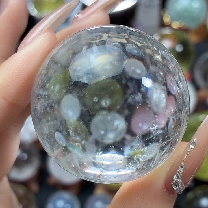 珠宝半成品水晶未镶嵌白水晶4.54cm