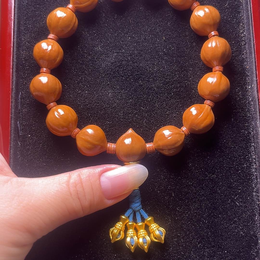 手串橄榄核梅林蜜桃臀1:1比例15.15