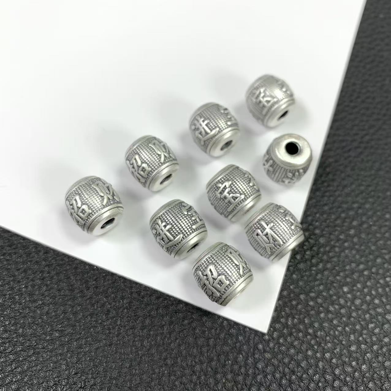 足银银制品 「戴琴珠宝」DQ4585-足银10mm招财进宝桶珠(发其一)